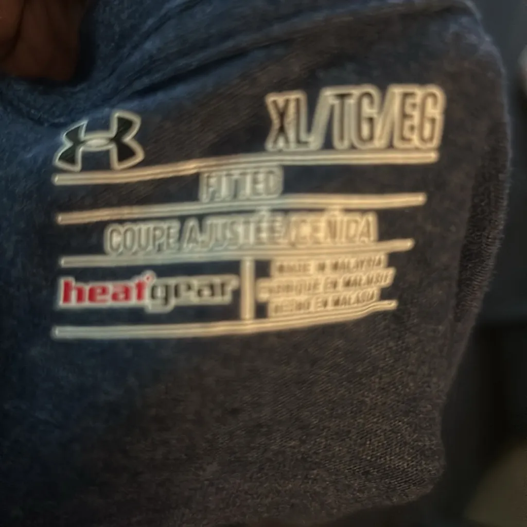 Under Armour Athletics Blue/Green Heat Gear Tee XL Athleisure Activewear.Casual - Image 8