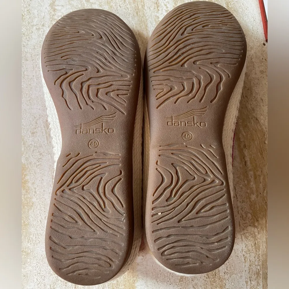 Dansko Lesley Happy Pink Nubuck Espadrille Shoes 40 9.5 - Image 7