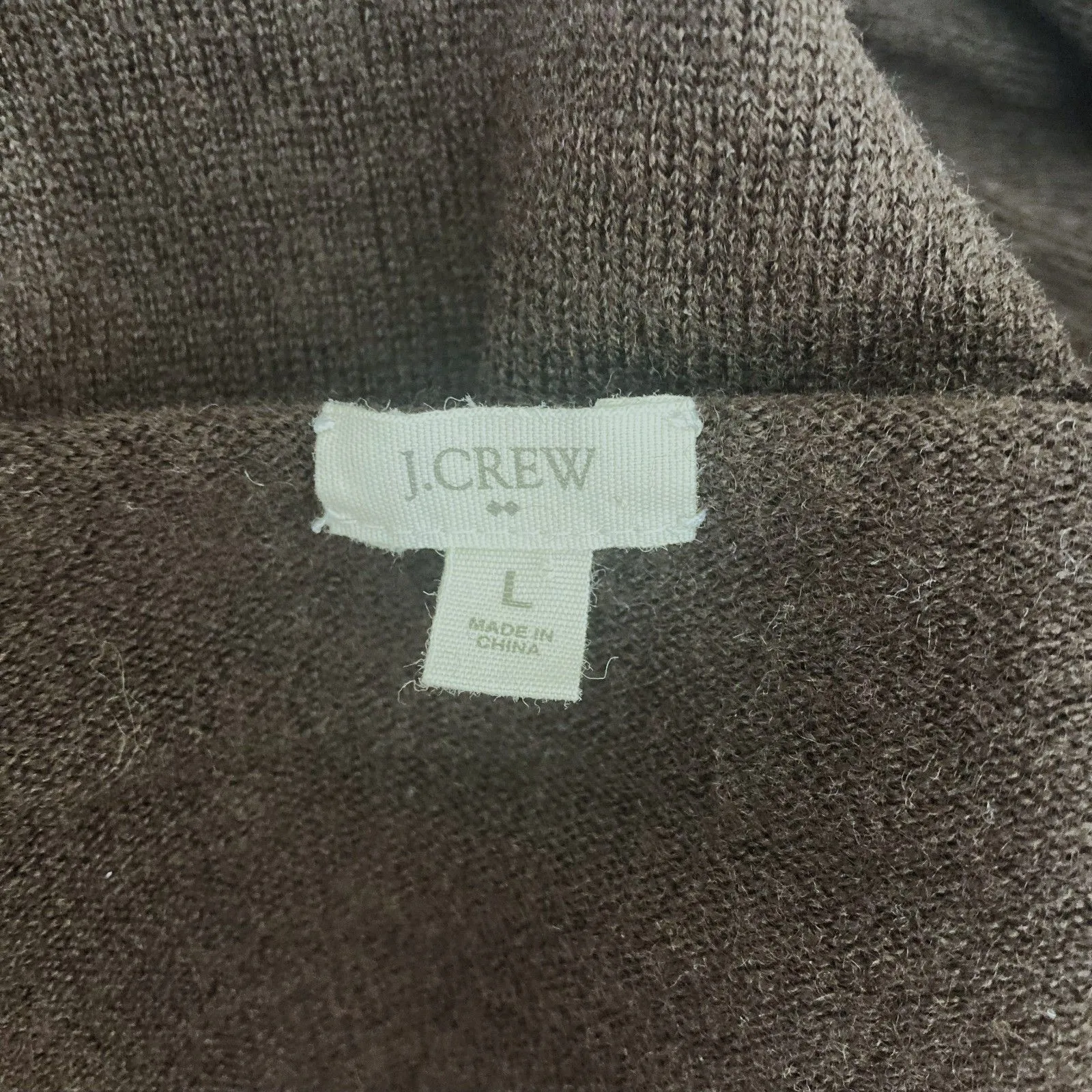 J.Crew Argyle Wool/Cashmere V neck Sweater L Brown Pink Casual Preppy Size L - Image 10