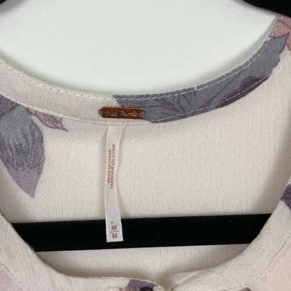 Free People Electric Orchid Print Swing Tunic Flowy Women’s Size Medium Top - Image 4