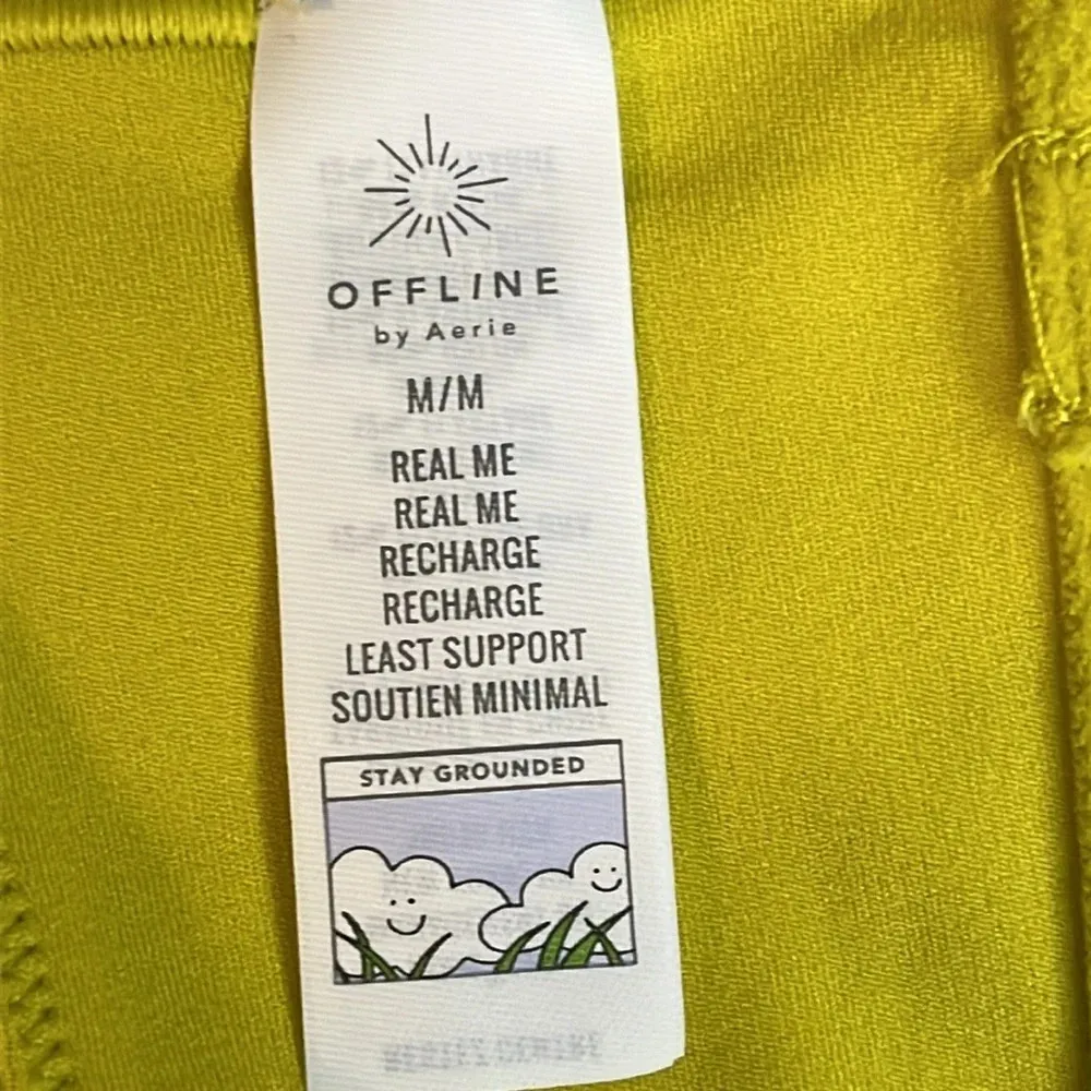 OFFLINE By Aerie Real Me Racerback Longline Sports Bra, Green Rush - Image 8