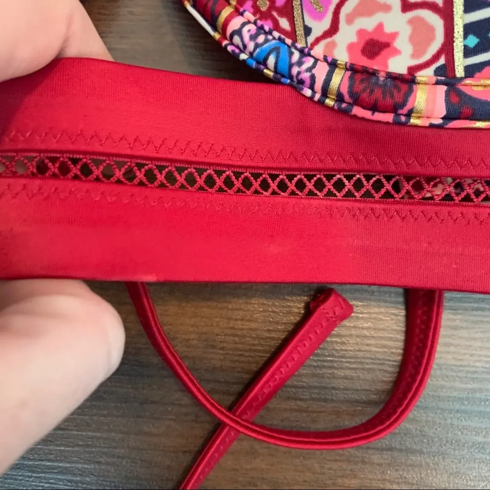 Shade And Shore Maroon Strappy Push Up Bikini Top - Image 7