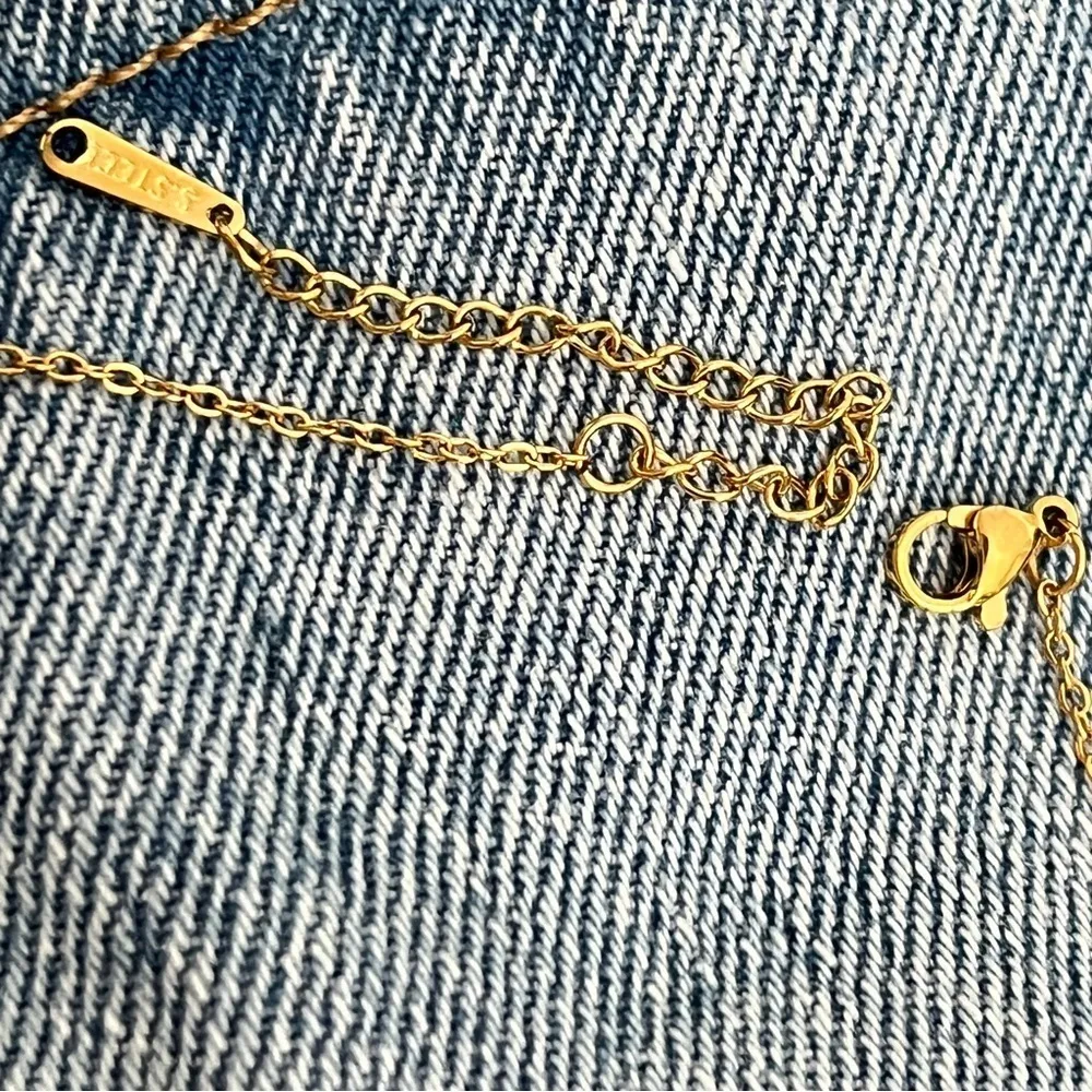 18K Gold Plated Blue clover necklace Set stainless steel womens jewelry - Image 5