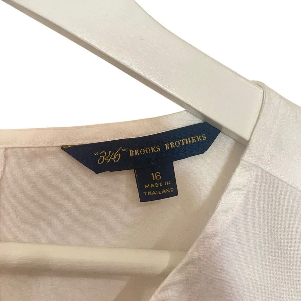 346 Brooks Brothers size 16 tank white ruffled scalloped layers - Image 2