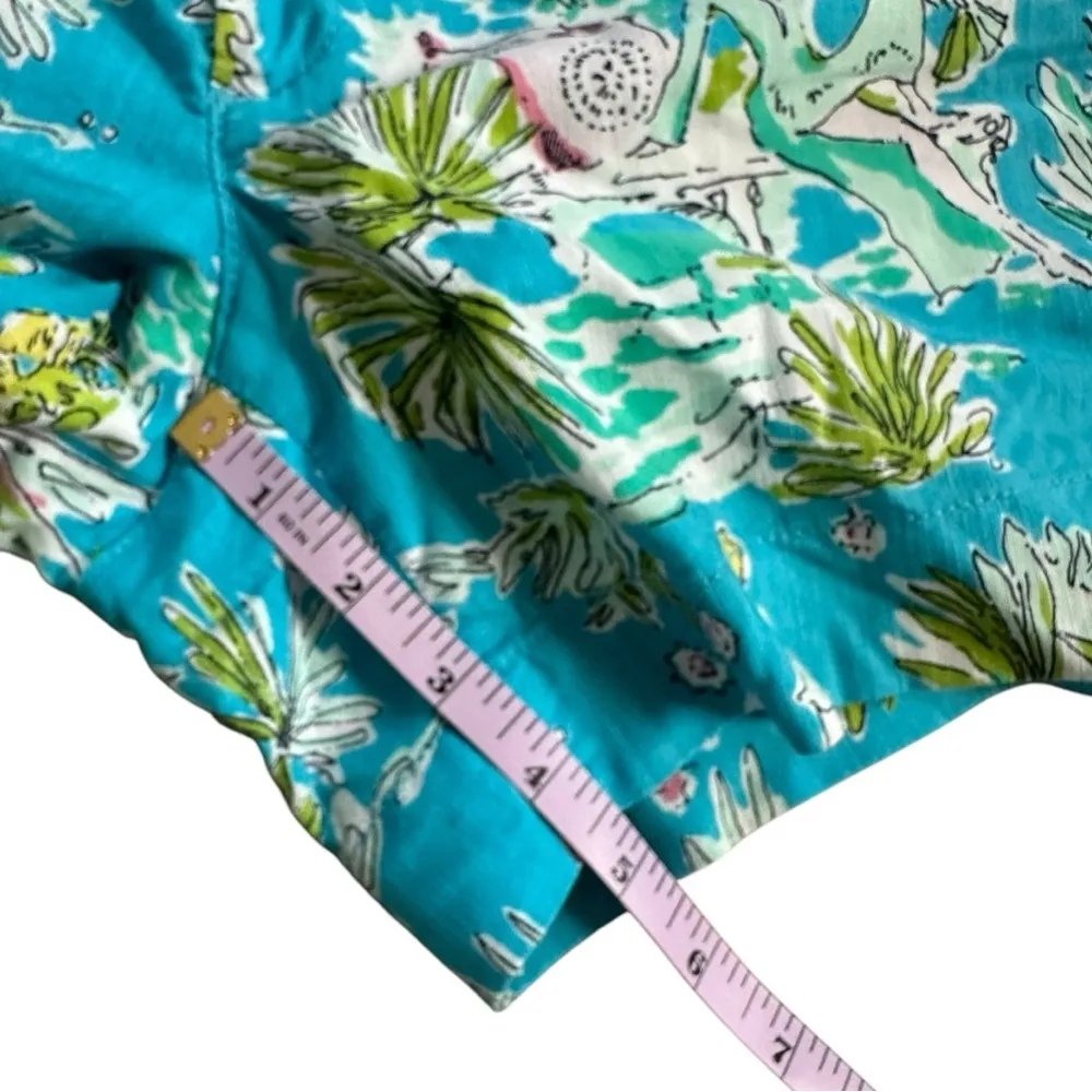 Lilly Pulitzer Originals Jungle Glam Toile Blue Pink Callahan Shorts Size 4 - Image 3
