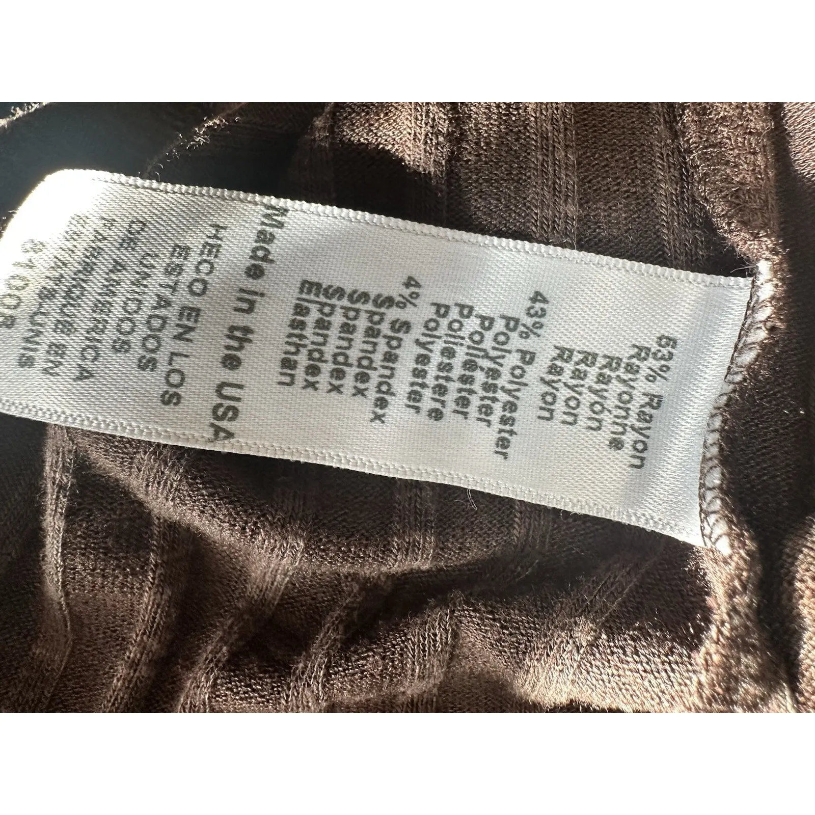 Michael Stars Nadine Mock Neck Ribbed Brown Elbow Length Sleeves Top EUC Sizs XS - Image 8