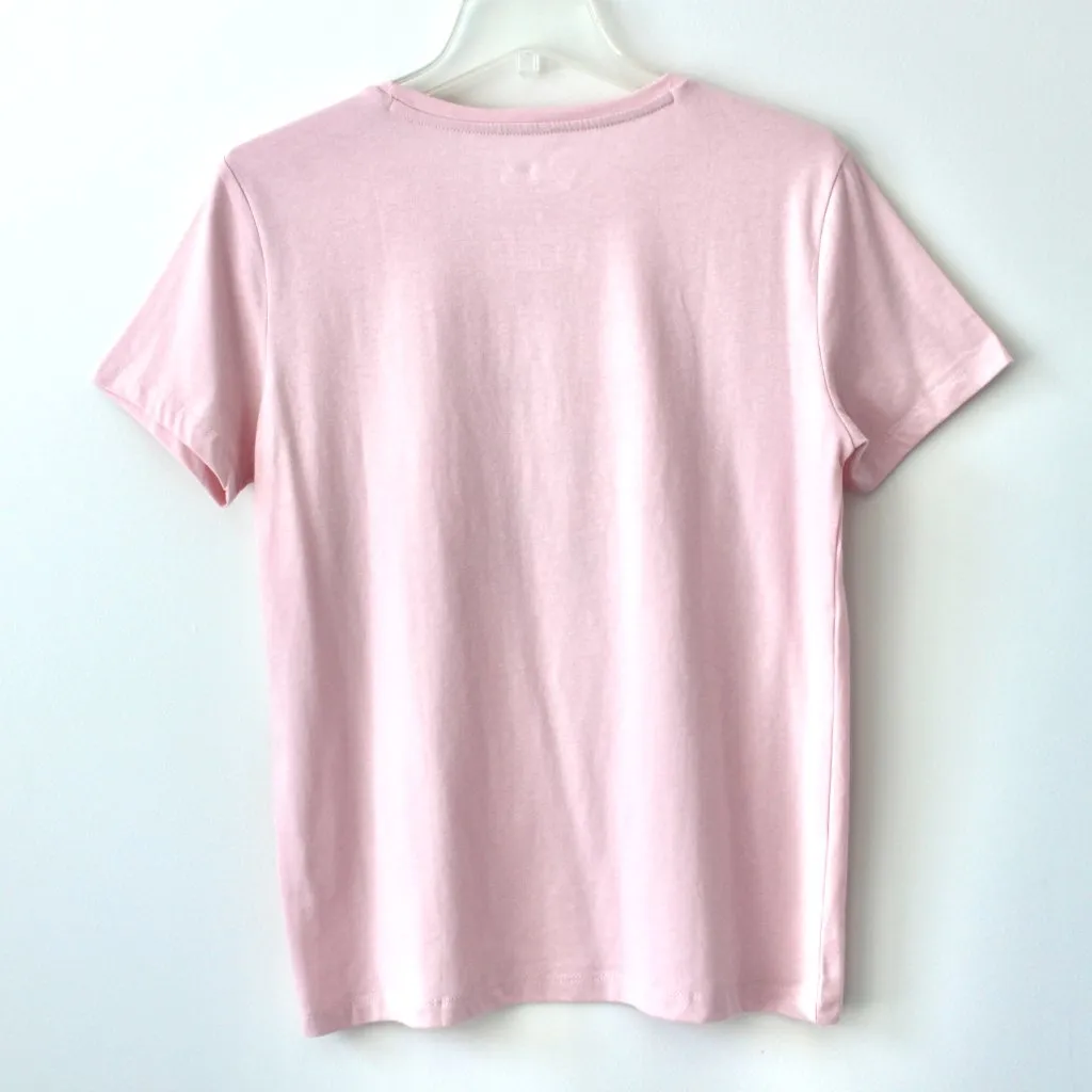 Fleurish NWT  Pink Grow Positive Thoughts Flower Plant Short-Sleeve T-Shirt Small - Image 4