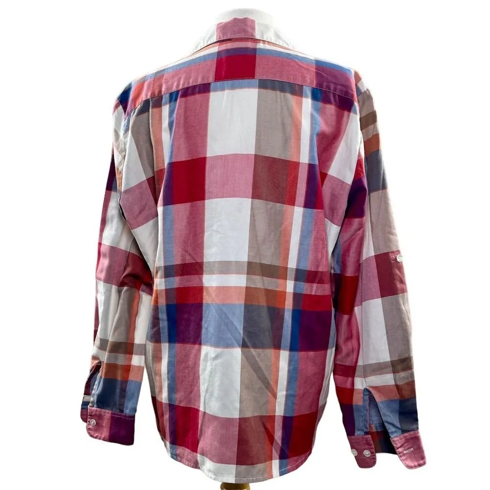 Allison Daley Women's Plaid Button-Up Shirt Size 14 Vintage 90s Style - Image 3