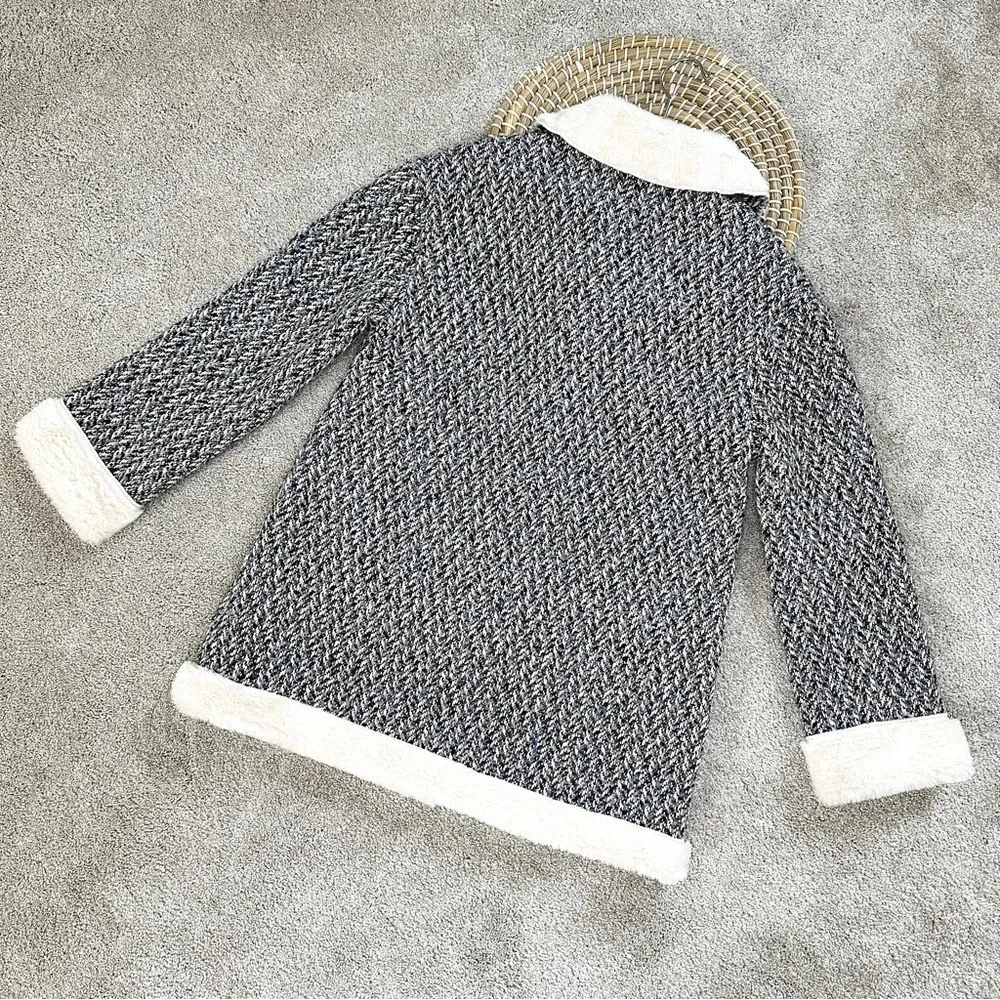 NWT Molly Bracken Faux Fur Lined Shearling Tweed Jacket Blazer Chic Size XS - Image 5