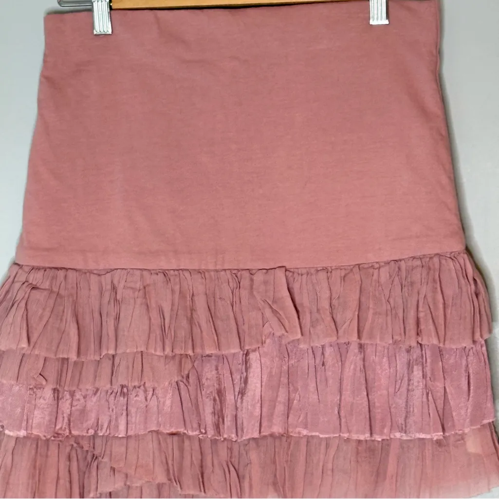 Free People Soft Girl Maura Mini Ruffle Skirt Pink - Image 6