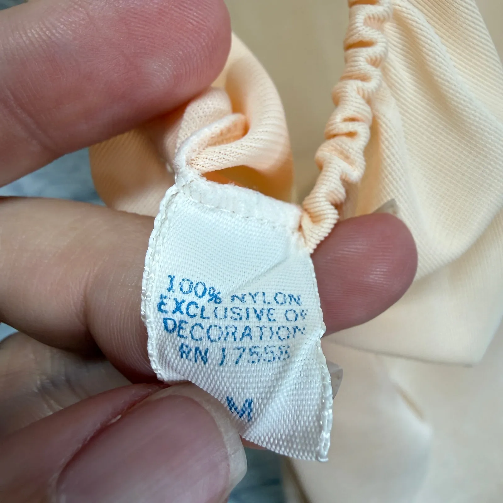 Vintage California Lingerie Maxi Nightgown Peach Pink Lace Detail Nylon Size M Size M - Image 5