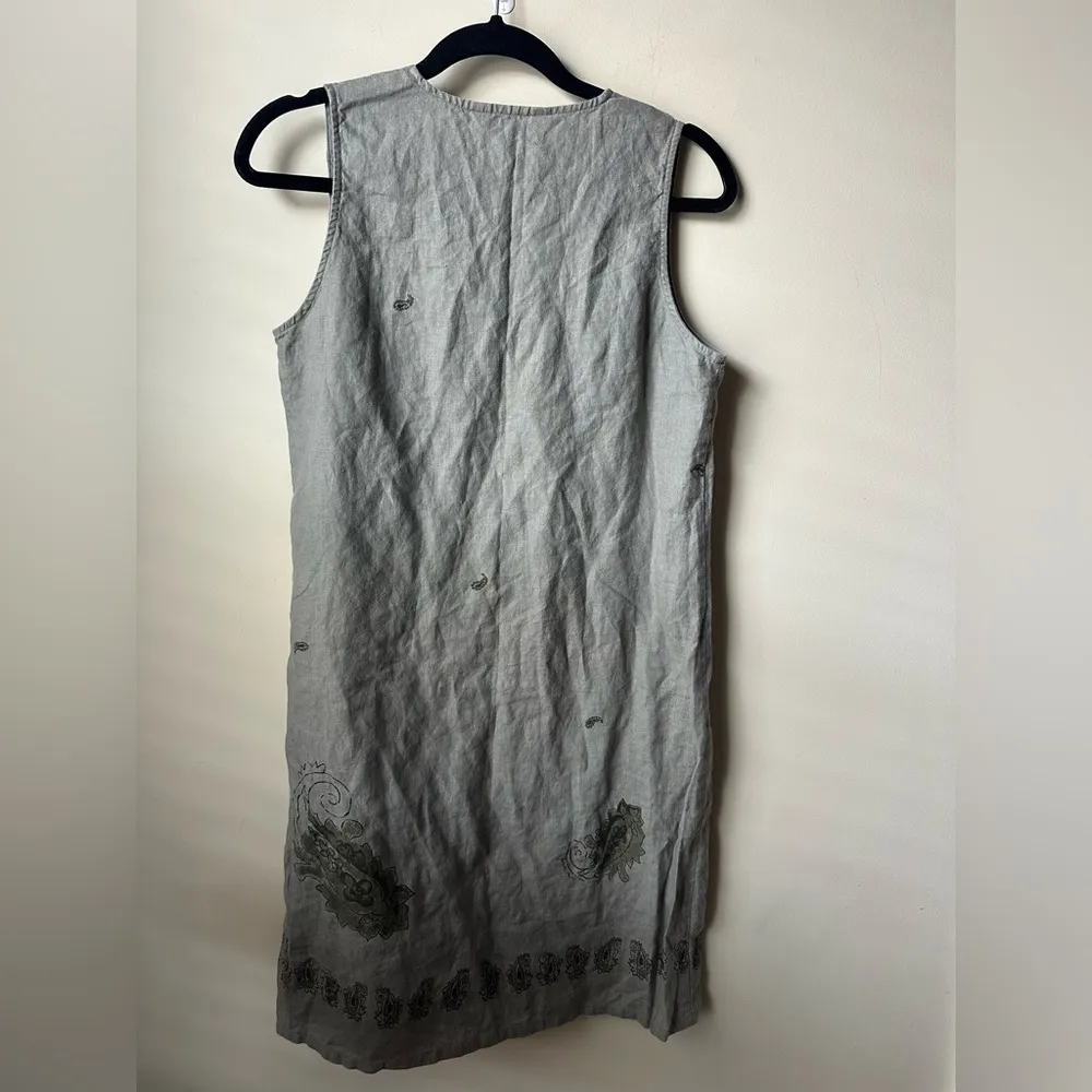 Outfit Petites JPR Womens Size Medium Petite Sleeveless 100% Linen - Image 4