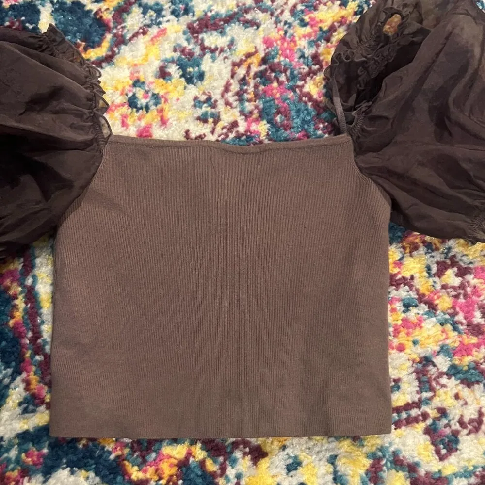 Aritzia Wilfred puff sleeve stanza top size xsmall - Image 6