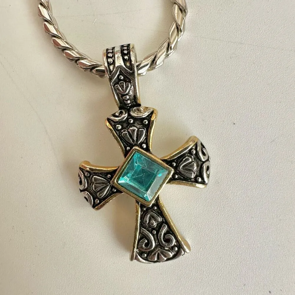 Cookie Lee Gem Cross Necklace - Image 8