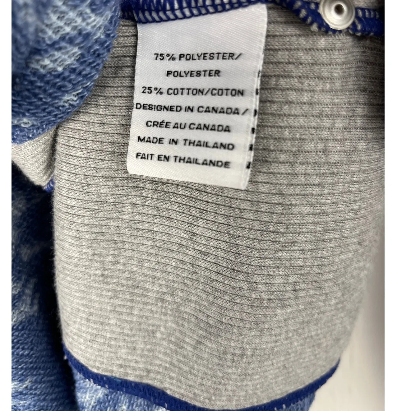 Neon Buddha Hooded Lightweight Gray & Blue Draped Front Cardigan Size Small - Image 10