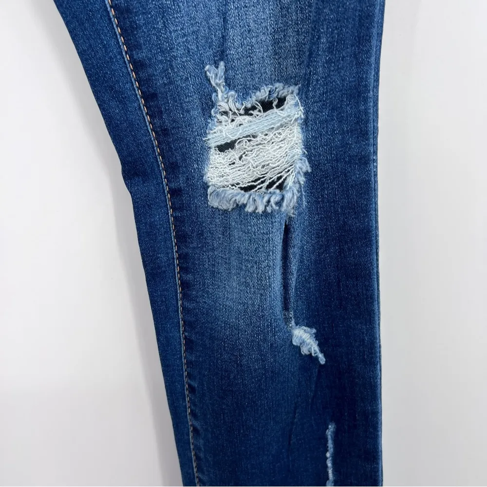 Celebrity Pink The Glam Curvy Mid Rise Skinny Jeans in Indigo Blue Size 1/25 New - Image 4