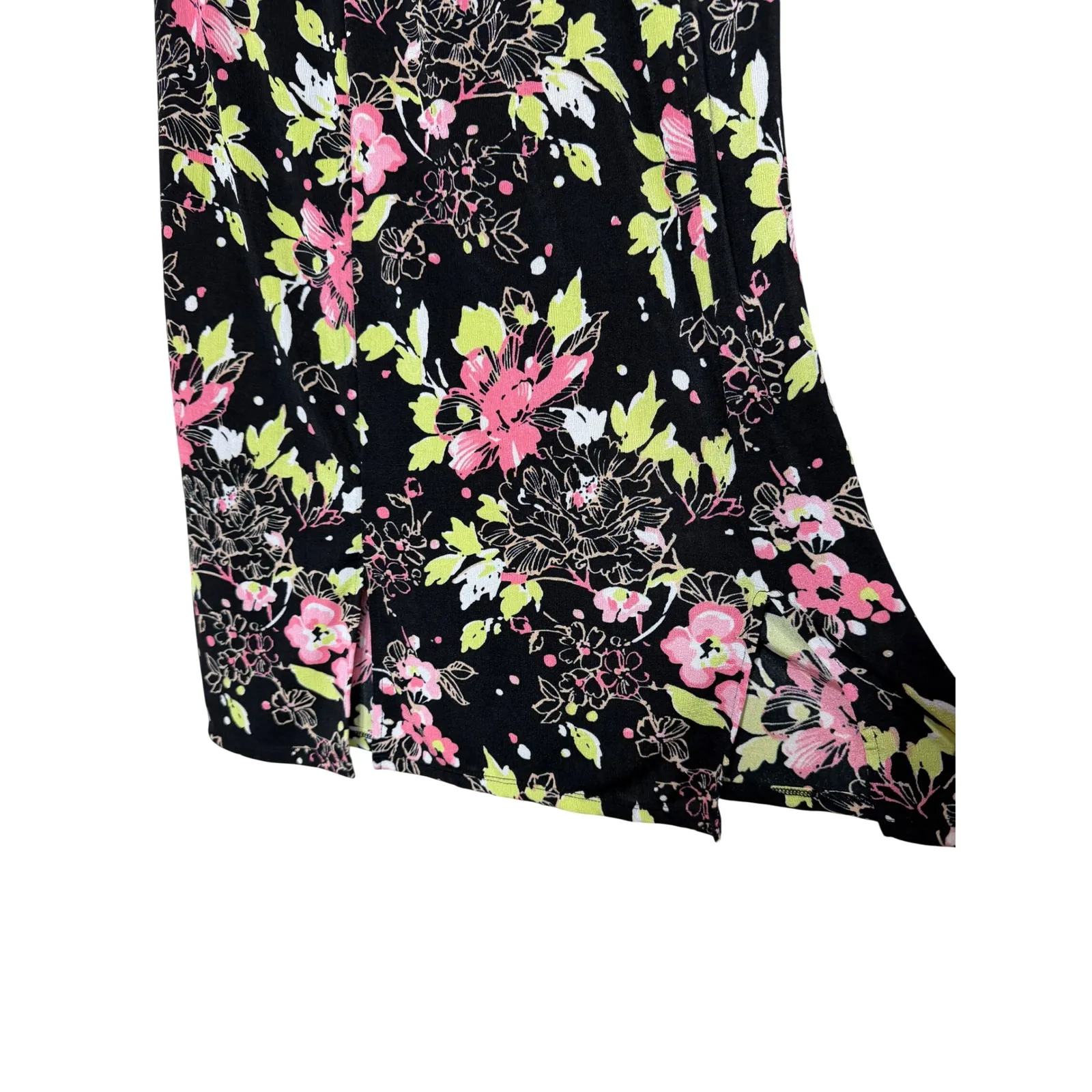 Vintage Jaclyn Smith Womens Black Floral Print 2 Piece Skirt Set Size Small - Image 6