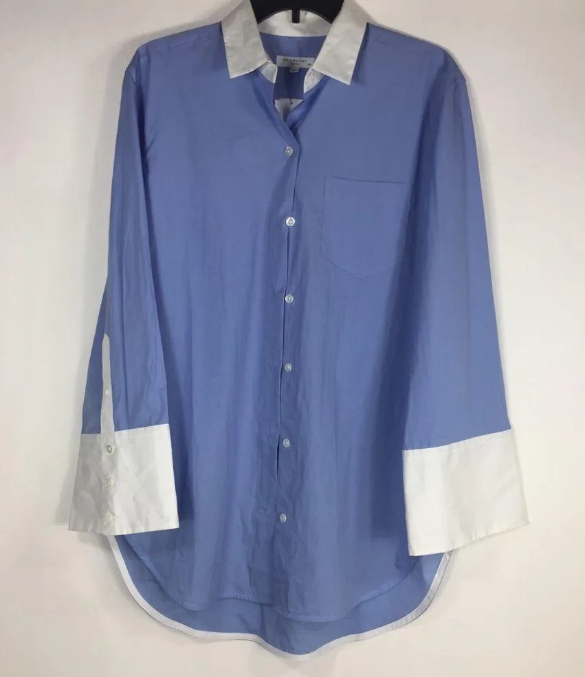 Equipment Clarke Top in Aerial Blue - Image 7