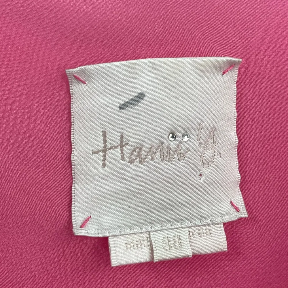 Hanii y silk v neck pink Y2k croquette boho camisole tank size 38 us size 8 - Image 2