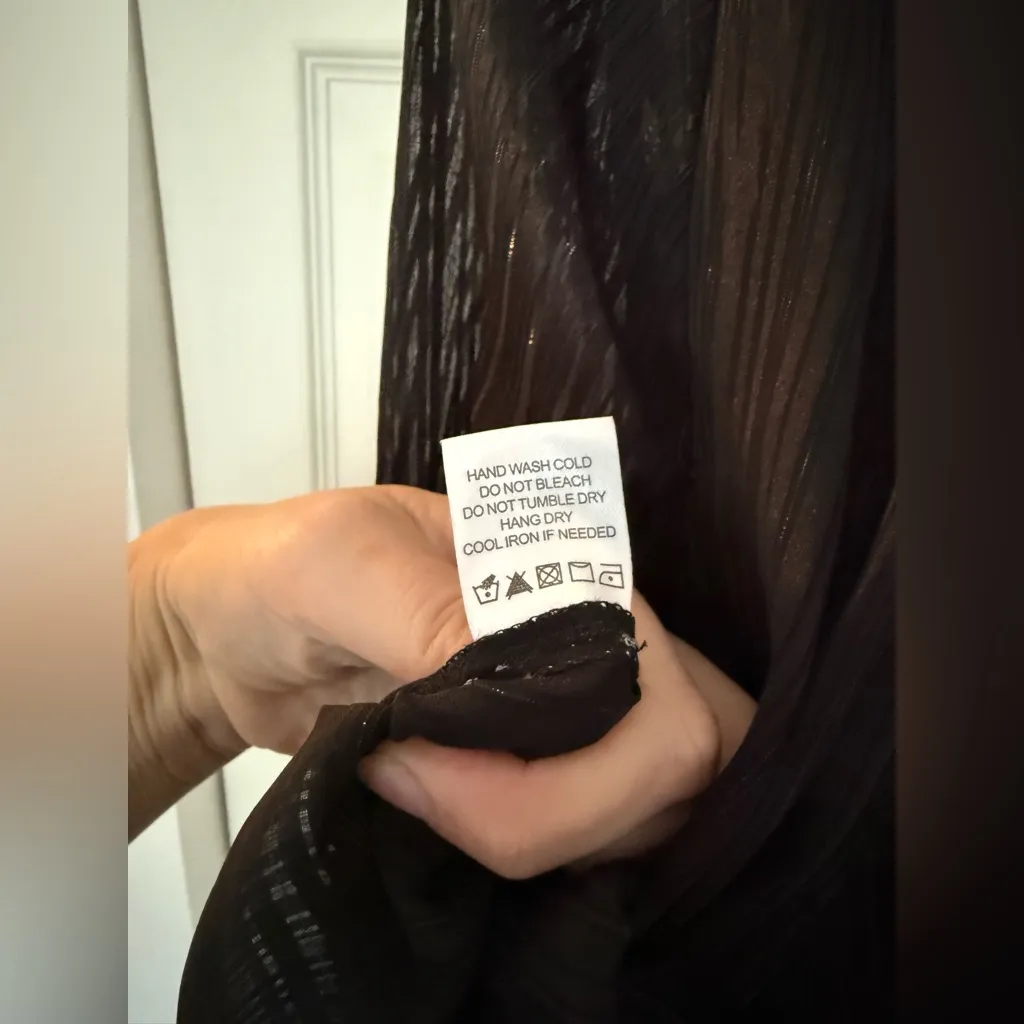 Lovers + Friends Kenzie Top Sheer Long Sleeve Blouse Open Back Size XS - Image 9