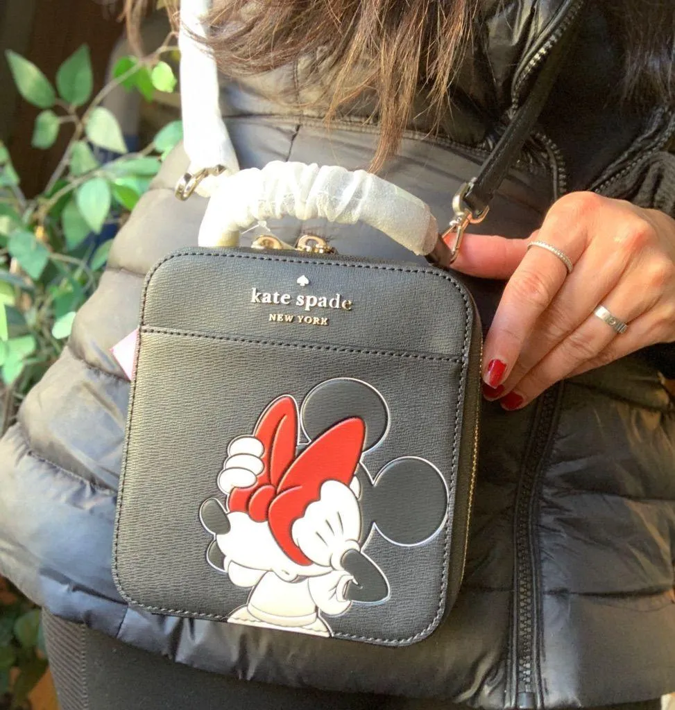 Authentic KATE SPADE leather Minnie Mouse Disney X zip around Crosby/Satchel - Image 13