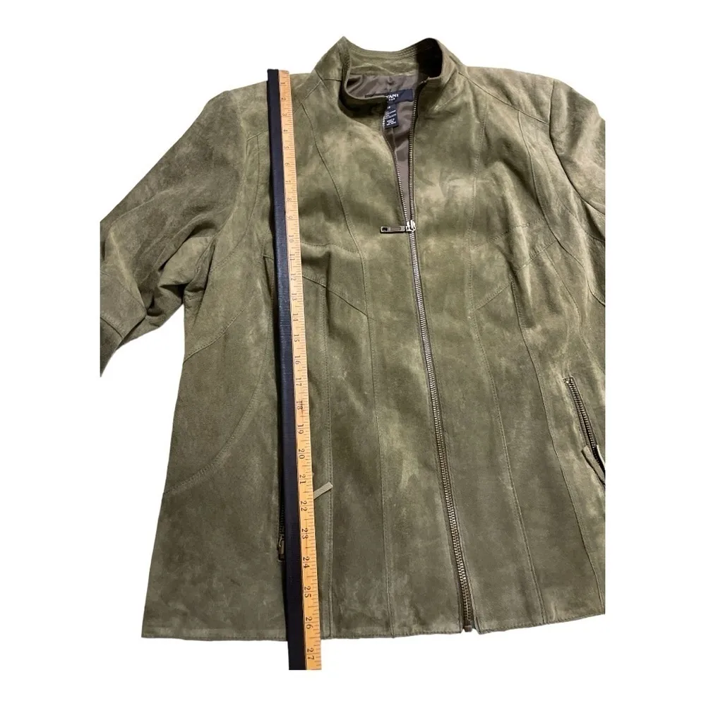 Alfani Genuine Leather Dark Olive Suede Jacket Size 2X
Fitted Dressy - Image 7