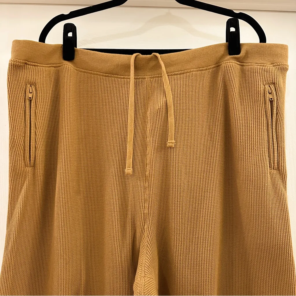 NWT Skims Waffle Knit straight leg lounge pants Camel 3X AP-BTM-0903 - Image 5
