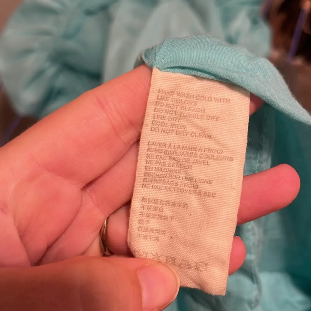 Anthropologie Let Me Be Slim Bubble Top Dress in Hawaiian Blue Size Medium - Image 9