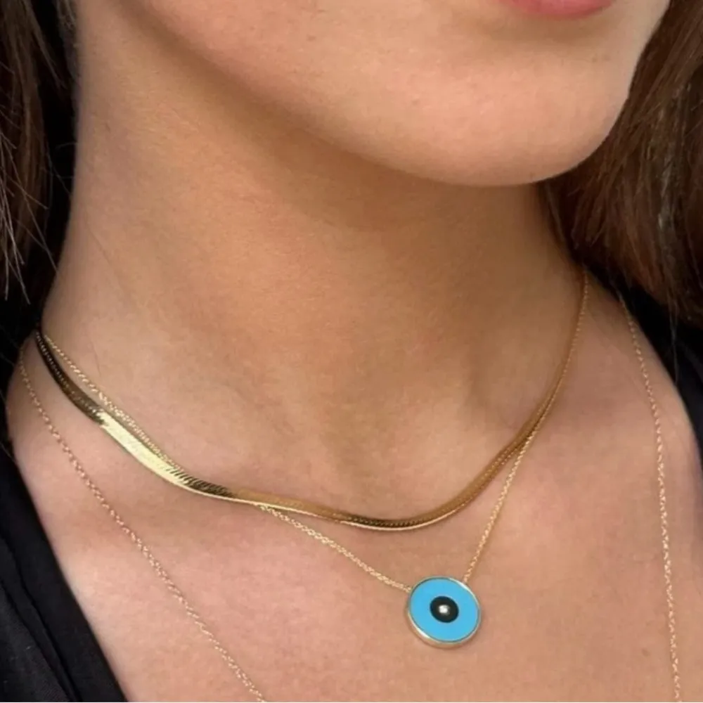 Jennifer Zeuner | Hamilton 14K Gold Vermeil Herringbone Necklace W/Dustbag - NWT - Image 3