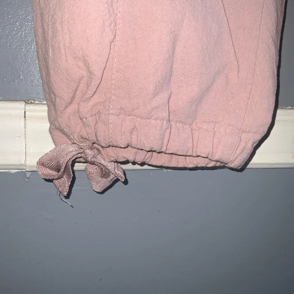 Rachel Paige Women's Pink Cotton Cargo Drawstring Ankle Drawstring Waist Pant XS - Image 6