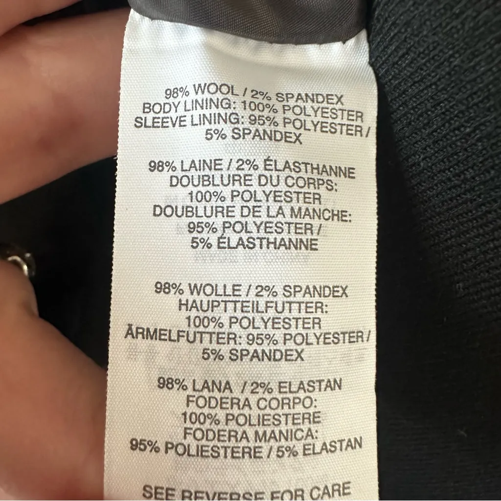 J. Crew Blazer Wool Blend Women’s 8 Black Academia Business Office Career - Image 7