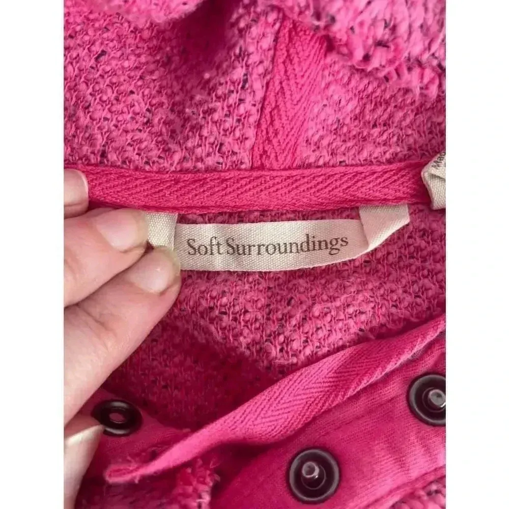 Women's Soft Surroundings‎ Pink Textured 3/4 Sleeve Pullover Sweater Small 0142 - Image 12