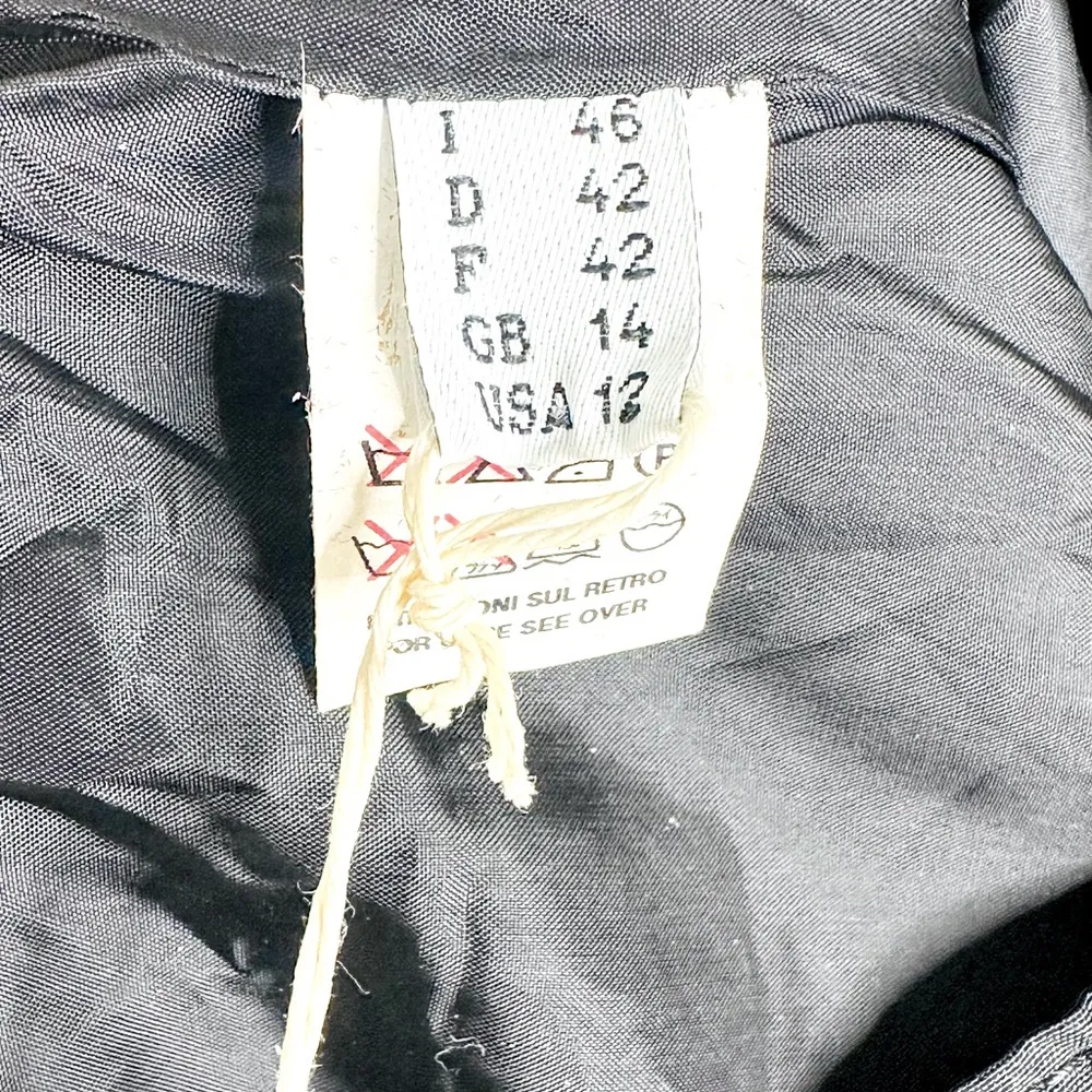 Moschino Floral Beaded Appliqué Taffeta Black A-line Cocktail Dress Size 12 NWT - Image 11