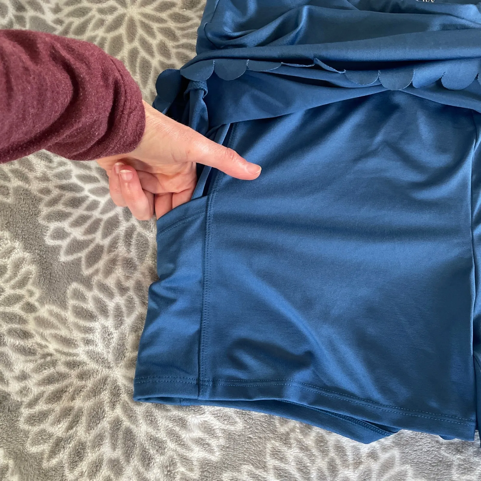 Crown & Ivy Skort Womens Large Blue Skirt Tennis Core Pickleball Active Golf NWT - Image 4