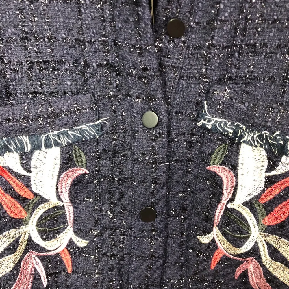 Foxiedox Floral Takeo Embroidered Jacket Medium - Image 7