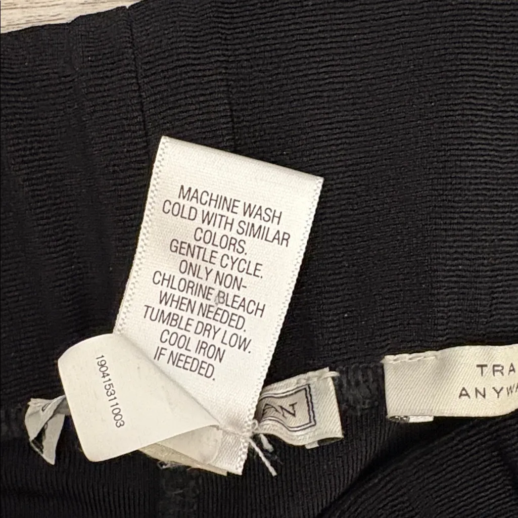 Dana Buchman Black Cropped Travel Anywhere Pull On Elastic Waist Pants Size S - Image 7