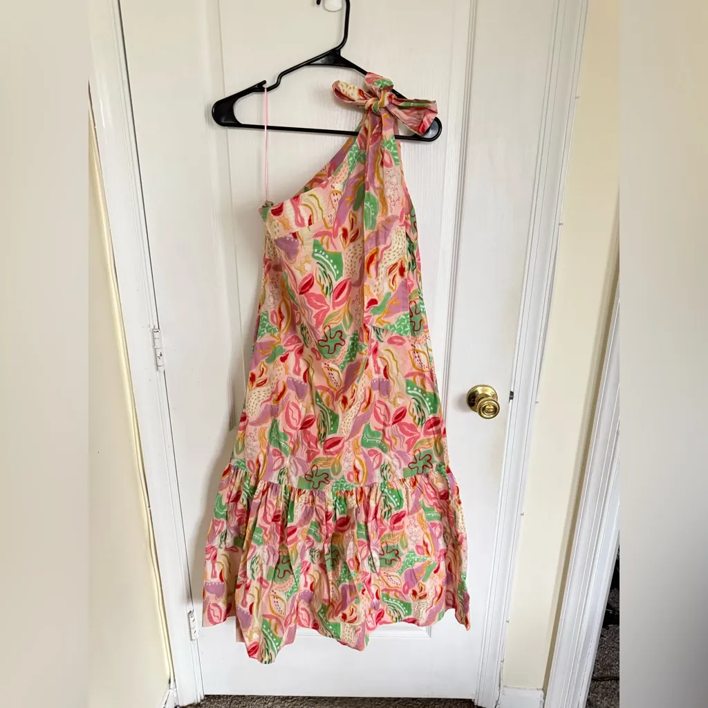 Tuckernuck Hyacinth House Orla One Shoulder Midi Dress - Image 4