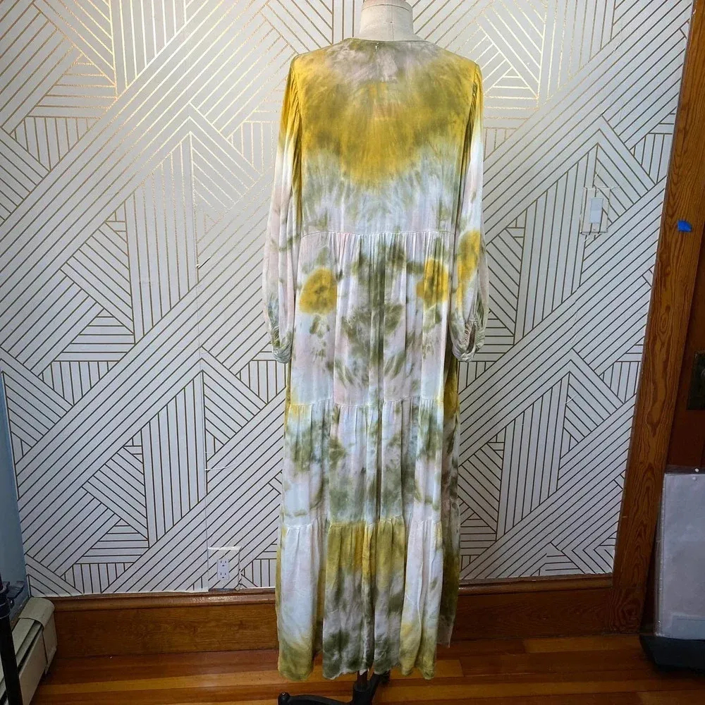 Young Fabulous & Broke‎ Dawn Dress Olive Tie Dye - Image 9
