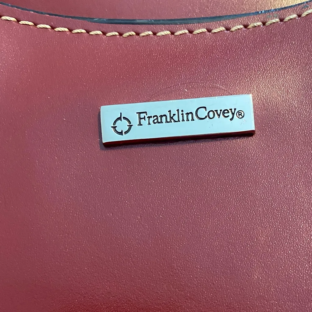 VINTAGE FEANKLIN COVEY TOTE Red - Image 2