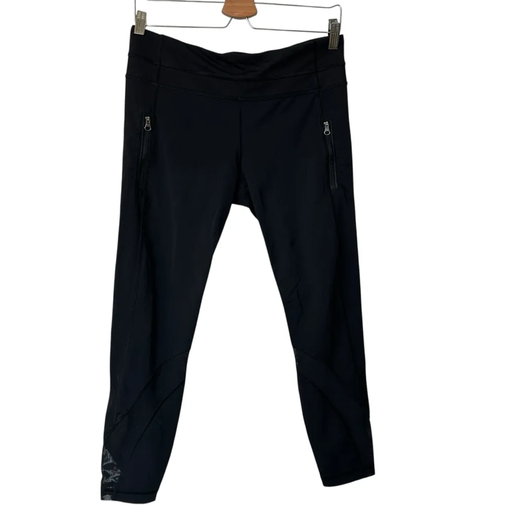 Lululemon Inspire Tight II Black Mesh Panel Leggings size 10 - Image 2
