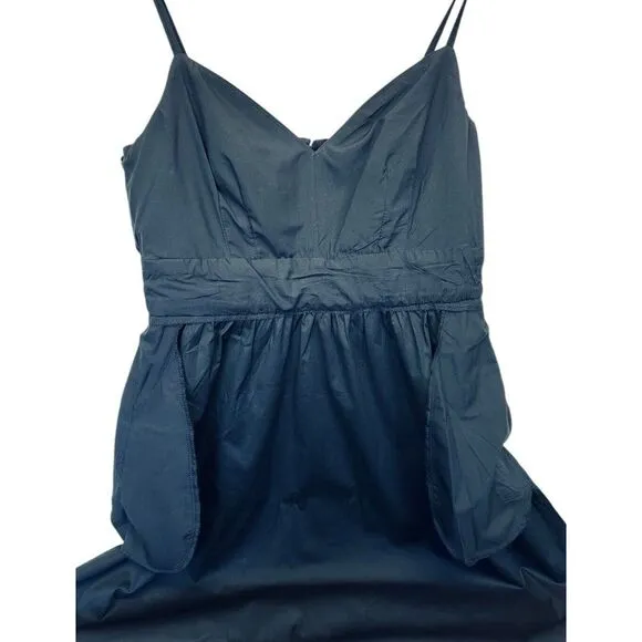 NWT Shirred Midi Dress Donna Morgan For Maggy‎ Shirring At The Waist Sz 12 Black - Image 8