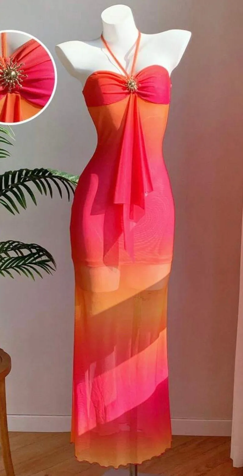 Shein halter neck maxi dress  - Image 3