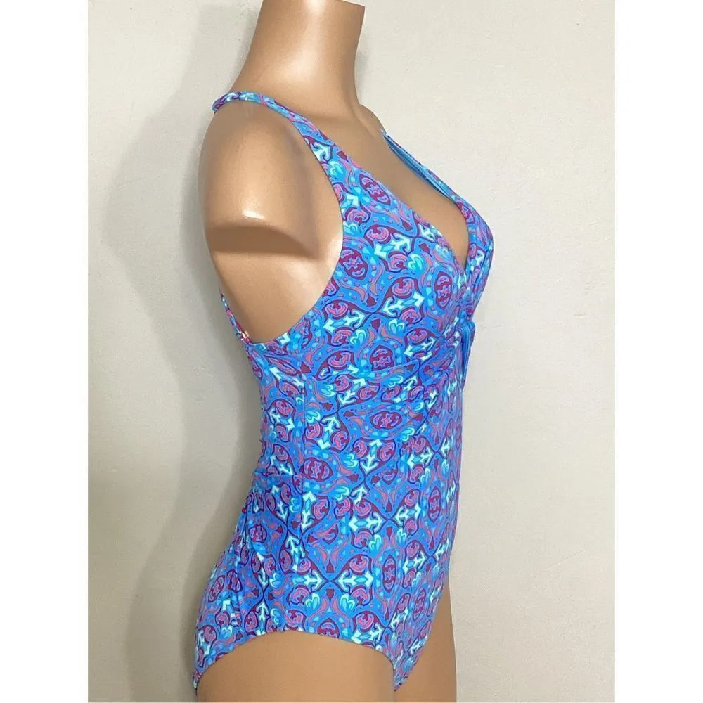 New. Bleu Rod Beattie twisted blue swimsuit. Retails $129. Size 10 - Image 6