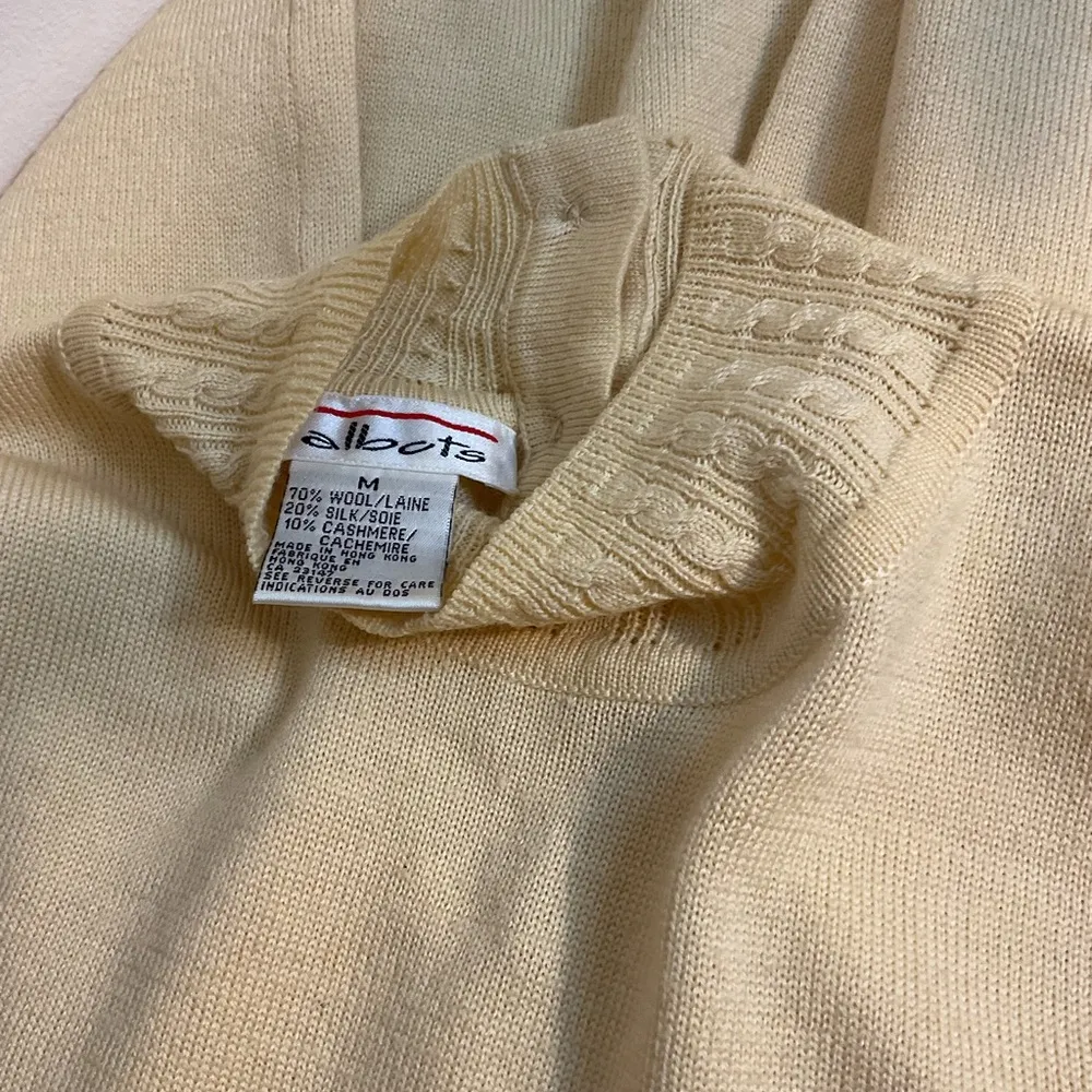 Talbot's Beige Silk Wool Sweater - Image 5