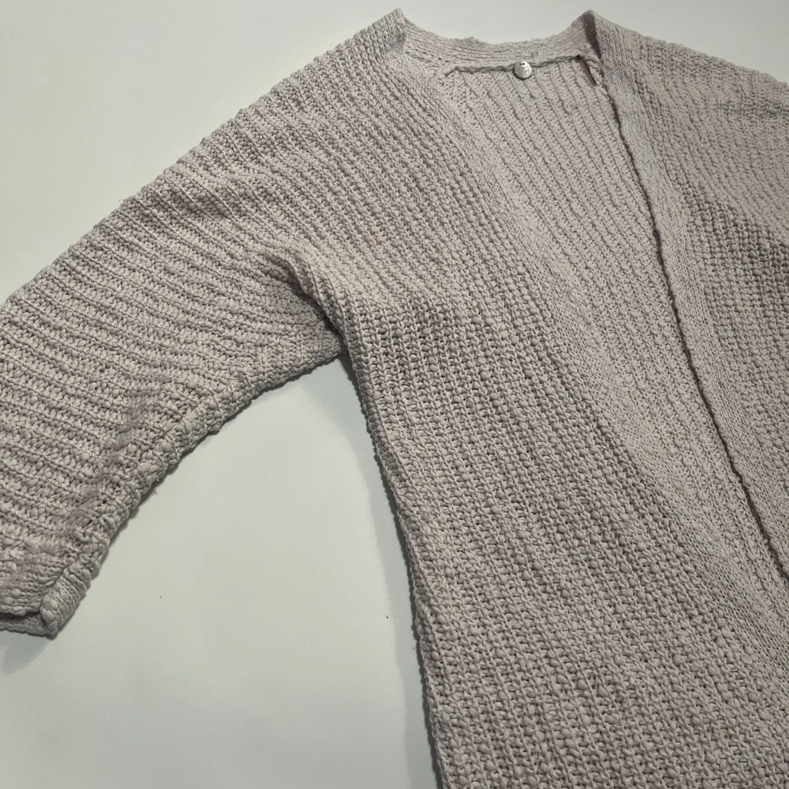 Sz 1 Margaret O’learly Pale Pink Cotton Cardigan - Image 3