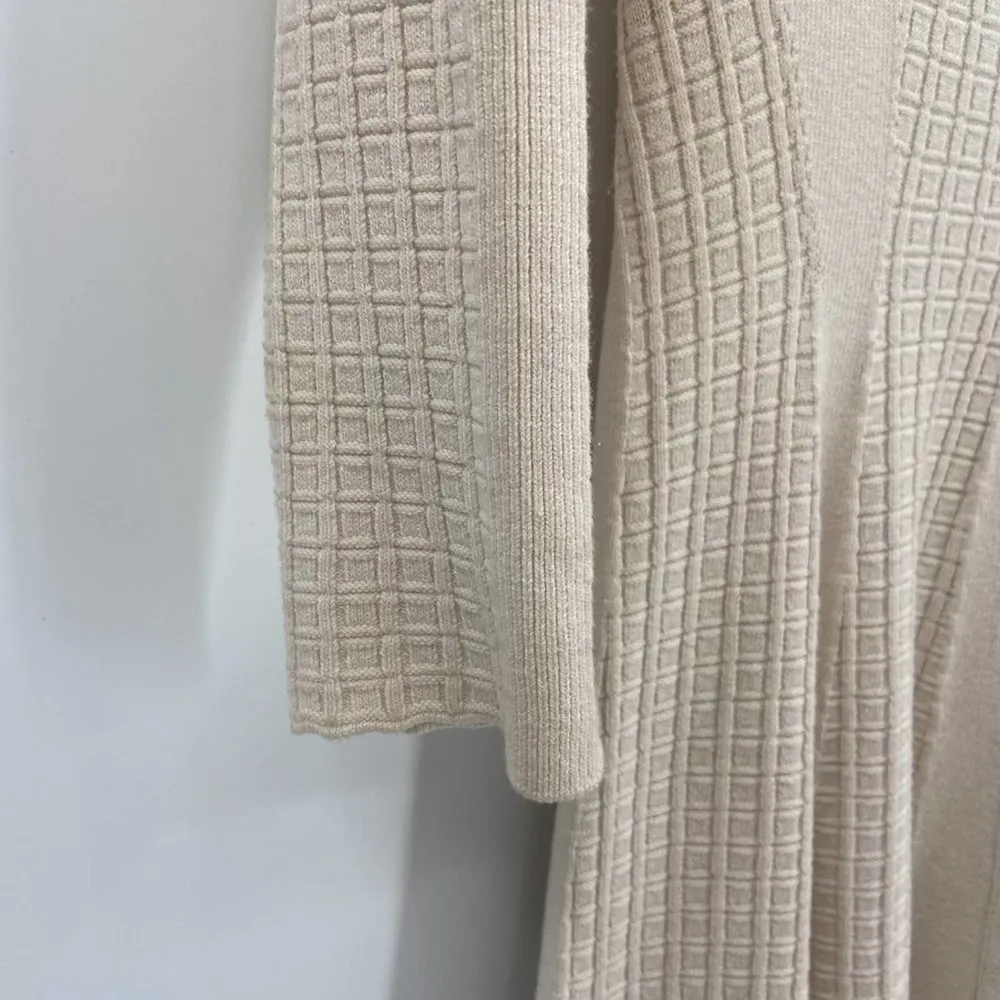 Lela Rose 3/4 Sleeve Dress Railroad Lace Hem Ivory - Image 4