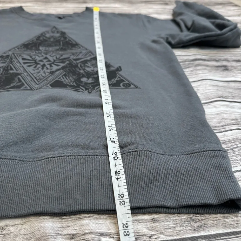 Nintendo Women Legend of Zelda Pullover Sweatshirt S SM Small Charcoal Grey Gray - Image 12