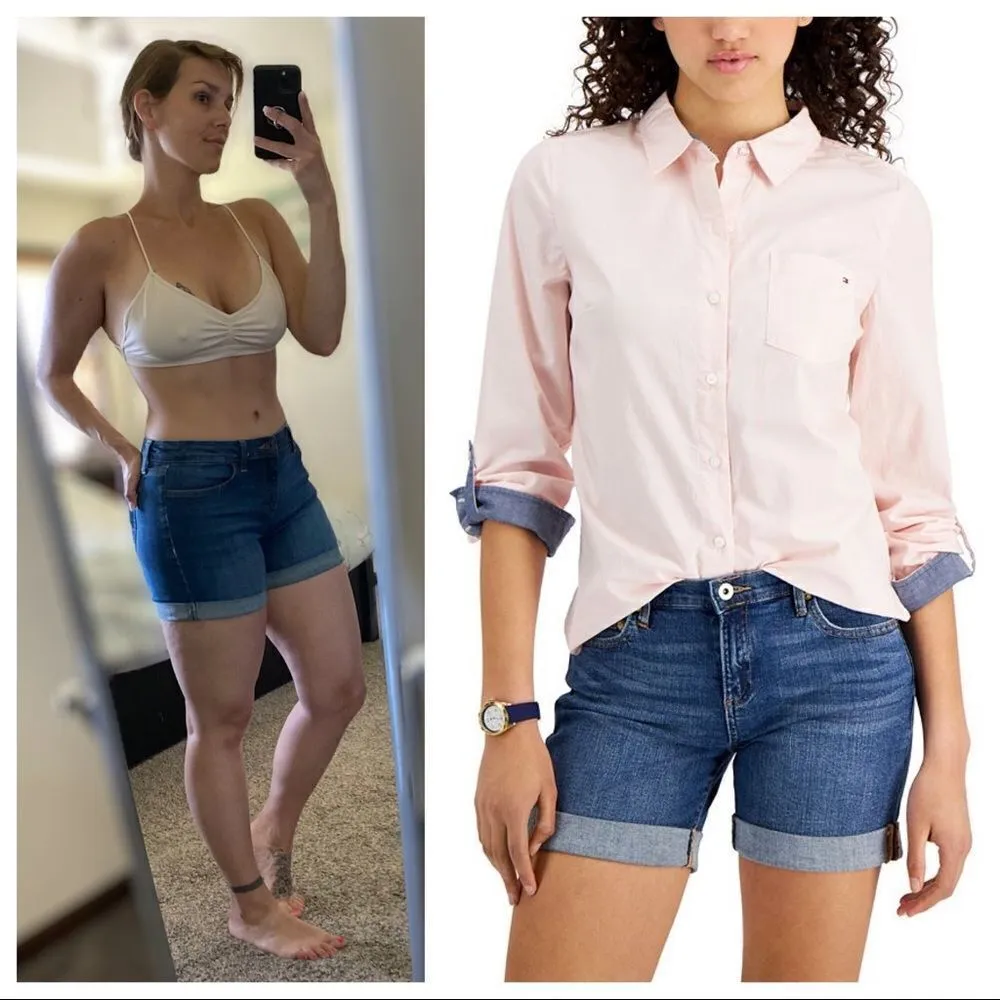 Tommy Hilfiger Shorts Retro Roll Hem Stretch Denim 4 Summer - Image 2