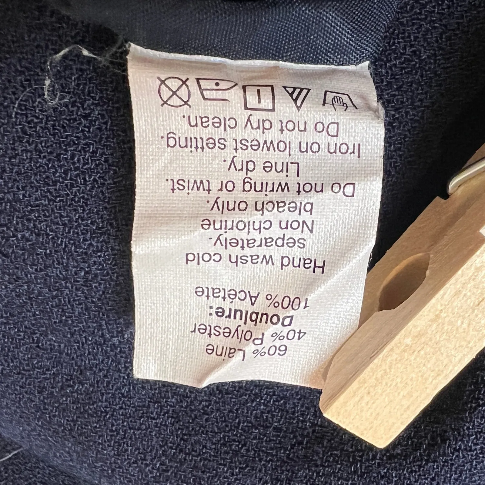 J.Crew Women's 2 Navy Embellished Wool Blend Short Sleeve Top Classic Preppy - Image 7