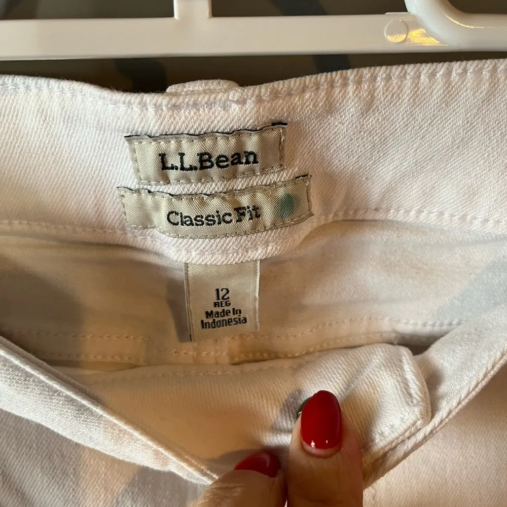 L.L.Bean  white classic fit jeans - Image 2